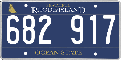 RI license plate 682917