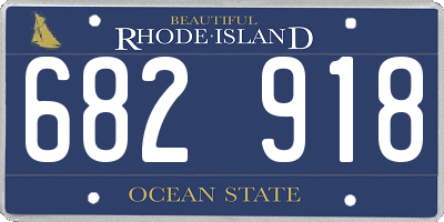 RI license plate 682918