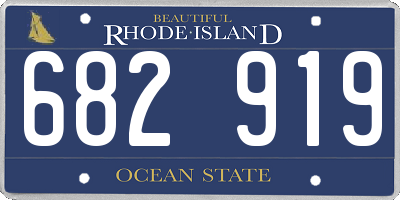 RI license plate 682919