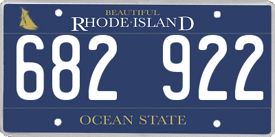 RI license plate 682922