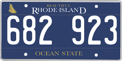 RI license plate 682923