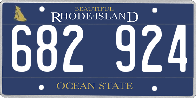RI license plate 682924