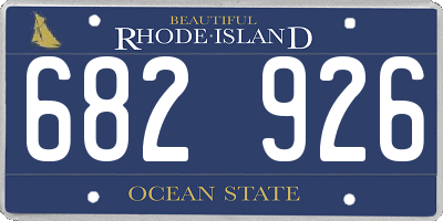 RI license plate 682926