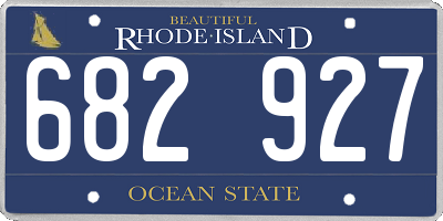 RI license plate 682927