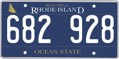 RI license plate 682928