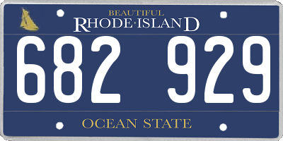 RI license plate 682929