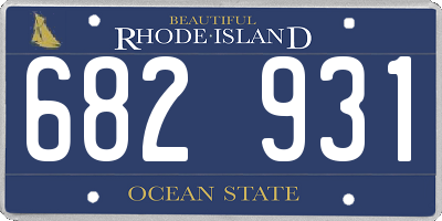 RI license plate 682931