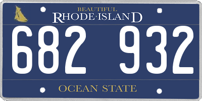 RI license plate 682932