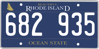 RI license plate 682935