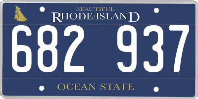 RI license plate 682937