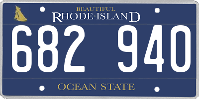 RI license plate 682940