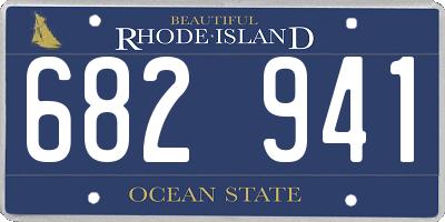 RI license plate 682941