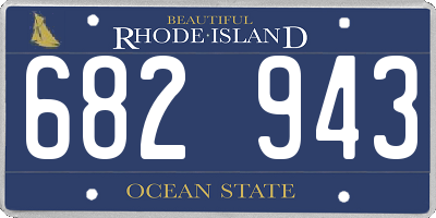 RI license plate 682943