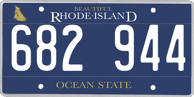 RI license plate 682944