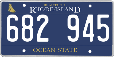 RI license plate 682945