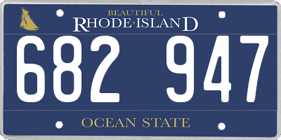 RI license plate 682947