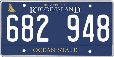 RI license plate 682948
