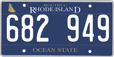 RI license plate 682949
