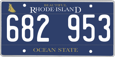 RI license plate 682953
