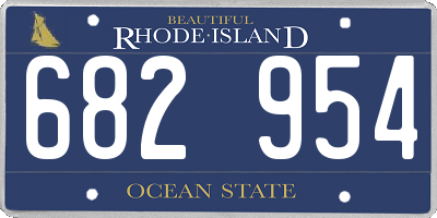 RI license plate 682954
