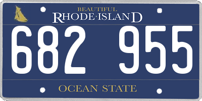 RI license plate 682955