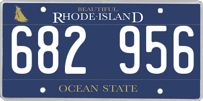 RI license plate 682956