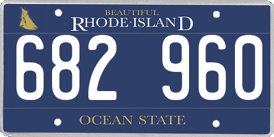 RI license plate 682960