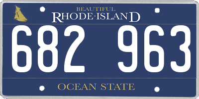 RI license plate 682963