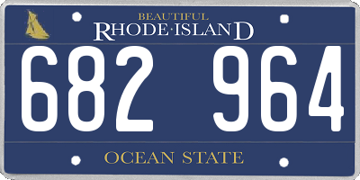 RI license plate 682964
