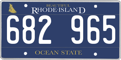 RI license plate 682965
