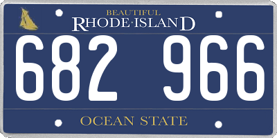 RI license plate 682966