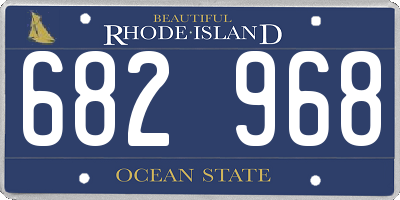 RI license plate 682968