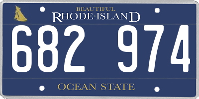 RI license plate 682974