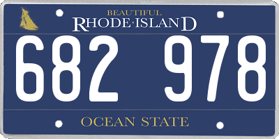 RI license plate 682978
