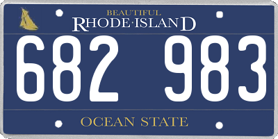 RI license plate 682983