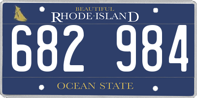 RI license plate 682984