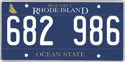 RI license plate 682986
