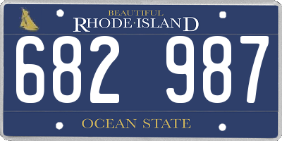 RI license plate 682987