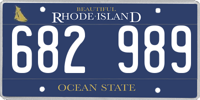 RI license plate 682989