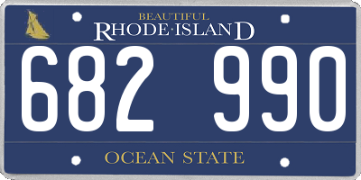 RI license plate 682990