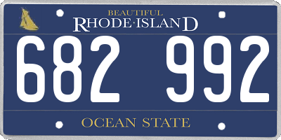 RI license plate 682992