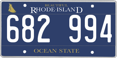 RI license plate 682994