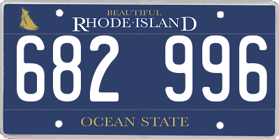 RI license plate 682996