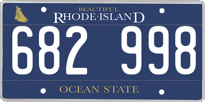 RI license plate 682998