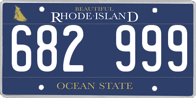 RI license plate 682999