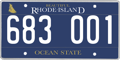 RI license plate 683001