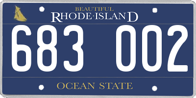 RI license plate 683002