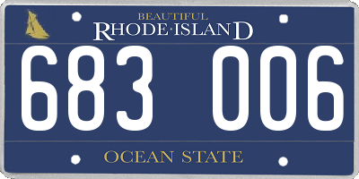 RI license plate 683006