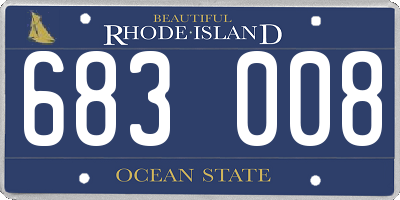 RI license plate 683008
