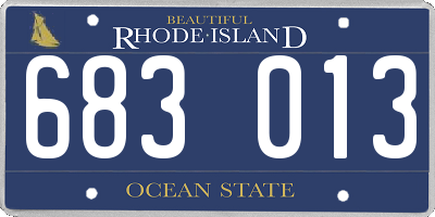 RI license plate 683013
